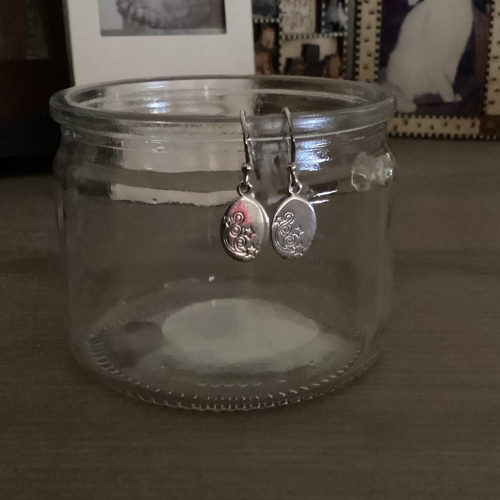Silver Oval Earrings